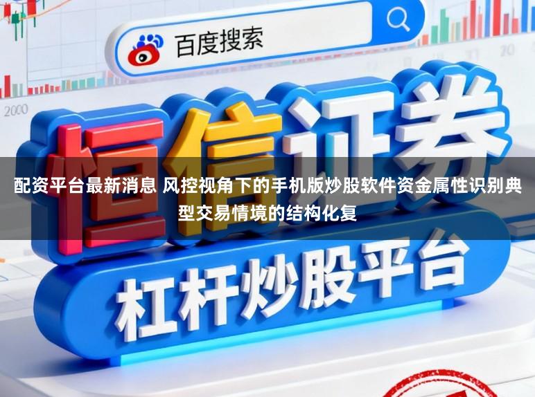 配资平台最新消息 风控视角下的手机版炒股软件资金属性识别典型交易情境的结构化复